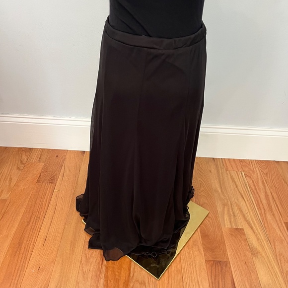 Dress barn Collection Women's Black Chiffon Lined Evening Skirt Size S Pull-on - Picture 3 of 7